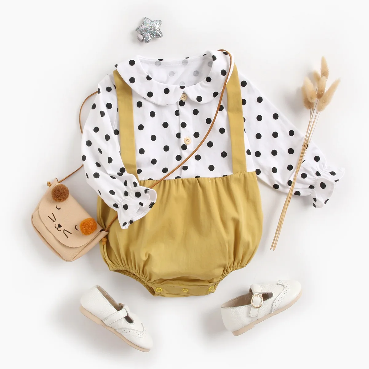 Baby Onesie Spring And Autumn Long Sleeve Pure Cotton New Style Polka Dot Newborns Baby Clothes Mock Two-Piece Baby Bodysuit Win
Baby Onesie Spring And Autumn Long Sleeve Pure Cotton New Style Polka Dot Newborns Baby Clothes Mock Two-Piece Baby Bodysuit Win