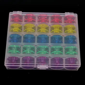 25Pcs/Set Bobbins Box Set Sewing Machine Spools Colorful Box Metal Sewing Storage Plastic Accessories Tools Equipment Case C6S9
25Pcs/Set Bobbins Box Set Sewing Machine Spools Colorful Box Metal Sewing Storage Plastic Accessories Tools Equipment Case C6S9