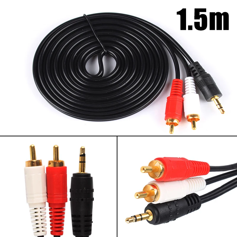 3 5 мм мужской разъем для AV 2 RCA Мужской стерео Музыка Аудио Кабель AUX Mp3 Pod Телефон ТВ