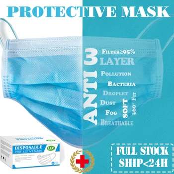 Face Mask 100pcs Fast Shipping Anti-Pollution Filter Dust Mask Disposable Masks 3-Ply Earloop Non Woven Mouth Mask Protective
Face Mask 100pcs Fast Shipping Anti-Pollution Filter Dust Mask Disposable Masks 3-Ply Earloop Non Woven Mouth Mask Protective