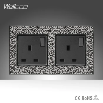 Double UK Socket Luxury Wallpad Leather Frame 146*86mm 16A UK Standard Switched UK Socket 
Double UK Socket Luxury Wallpad Leather Frame 146*86mm 16A UK Standard Switched UK Socket