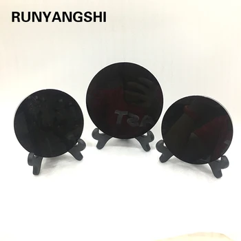 Runyangshi 100% natural black obsidian stone circle disk round plate fengshui mirror for home office decor
Runyangshi 100% natural black obsidian stone circle disk round plate fengshui mirror for home office decor