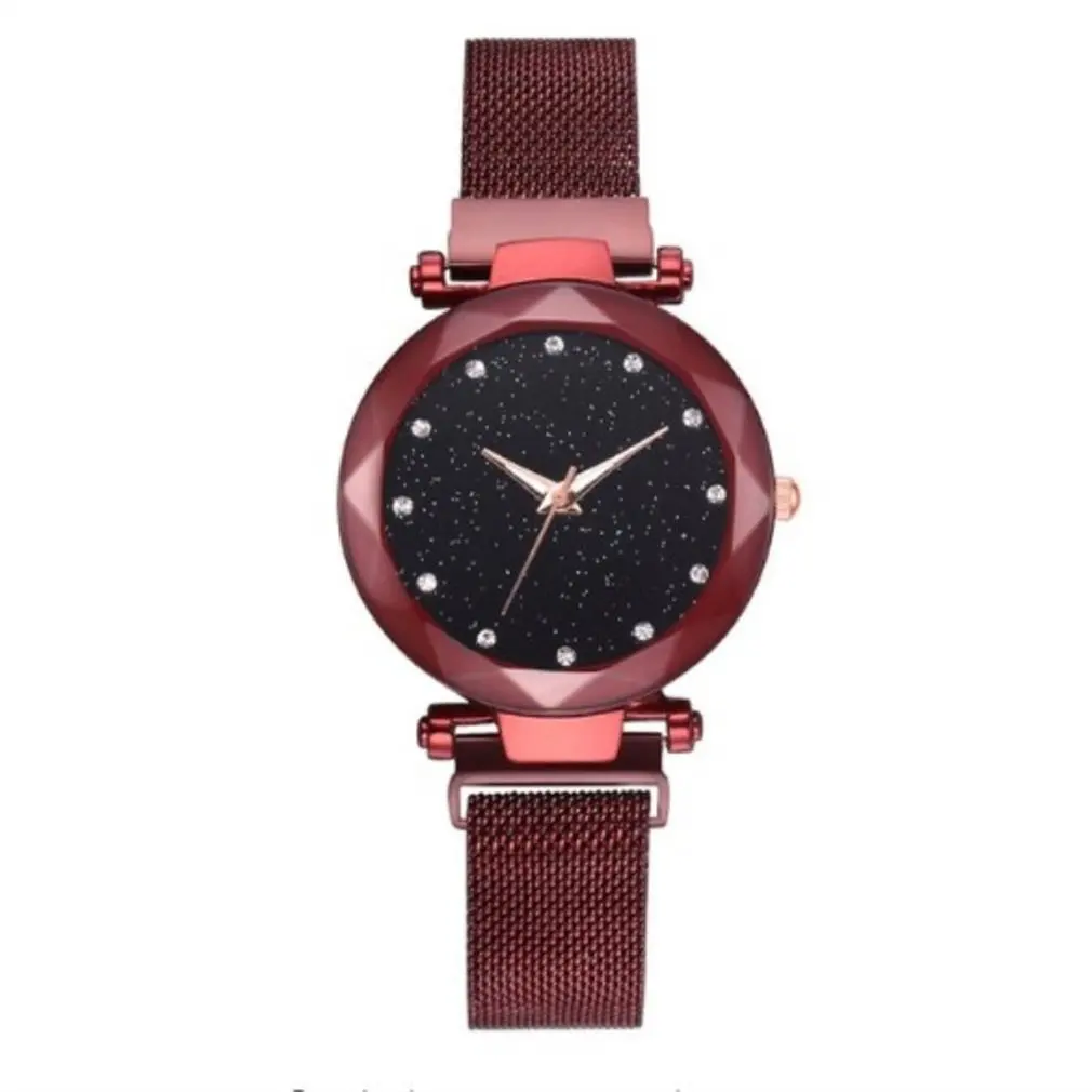 Crystal Dimond Design Decoration Unique Starry Face Watch Female Magnet Magnet Stone Mesh Belt Ladies Watch
Crystal Dimond Design Decoration Unique Starry Face Watch Female Magnet Magnet Stone Mesh Belt Ladies Watch