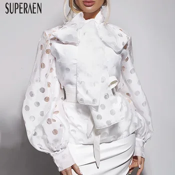 SuperAen Korean Style 2020 Spring New Fashion Woemn Shirts Wild Casual Dot Bow Ladies Blouses and Tops Long Sleeve Women Clothes
SuperAen Korean Style 2020 Spring New Fashion Woemn Shirts Wild Casual Dot Bow Ladies Blouses and Tops Long Sleeve Women Clothes