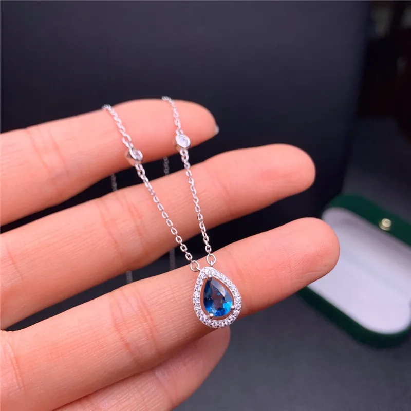 LeeChee London Blue Topaz Necklace 5*7MM Water Drop Gemstone Jewelry for Young Girl Birthday Party Gift Real 925 Sterling Silver 
LeeChee London Blue Topaz Necklace 5*7MM Water Drop Gemstone Jewelry for Young Girl Birthday Party Gift Real 925 Sterling Silver