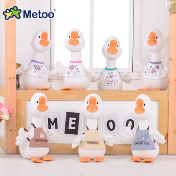 

candice guo! cute plush toy lovely cartoon animal metoo lucky goose swan soft stuffed doll cushion birthday Christmas gift 1pc