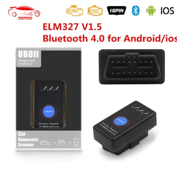 ELM327 V1.5 Bluetooth 4.0 Switch For IOS/Android/PC OBD Code Reader Tool ELM 327 V1.5 OBD2 Car Diagnostic For OBDII Protocol