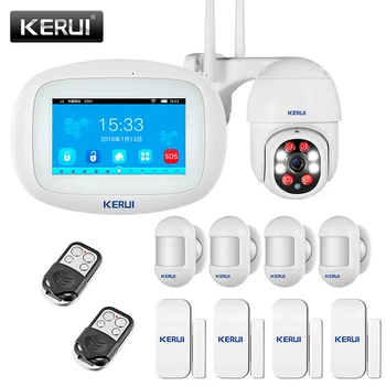 

KERUI K52 WIFI GSM Alarm Systems Panel 4.3 Inch TFT Color Display Security Home Smart Residential Wireless Burglar Alarm Kit