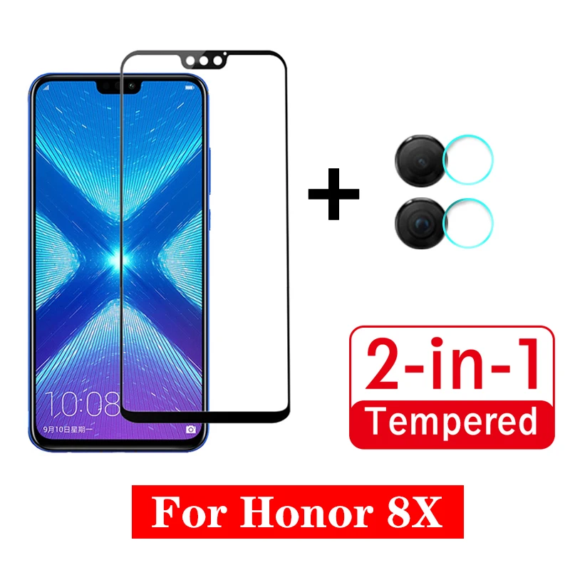 Фото 2-in-1 Tempered Glass For Huawei P20 Pro P30 Lite Full Cover Screen Protector & Back Camera Lens Film Honor 20 8X | Мобильные