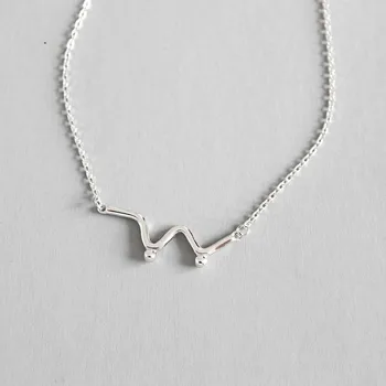 925 Sterling Silver Necklace Women Electrocardiogram Fashion Chain Fine Jewelry Simple Necklaces & Pendants Ins Style 925-149
925 Sterling Silver Necklace Women Electrocardiogram Fashion Chain Fine Jewelry Simple Necklaces & Pendants Ins Style 925-149