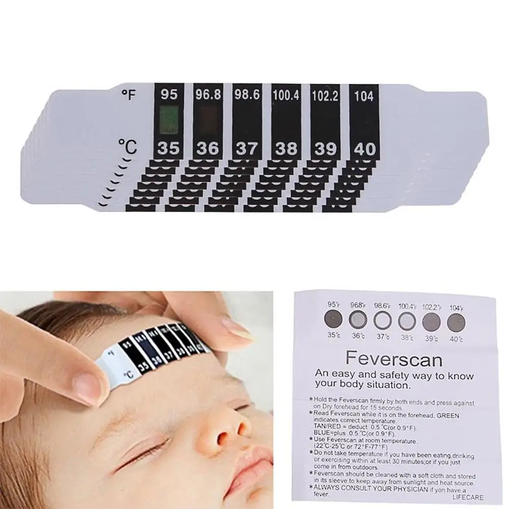 DishyKooker Reusable Flexible Head Fever Forehead LCD Thermometer Strip Color Change Home Test Temperature
DishyKooker Reusable Flexible Head Fever Forehead LCD Thermometer Strip Color Change Home Test Temperature