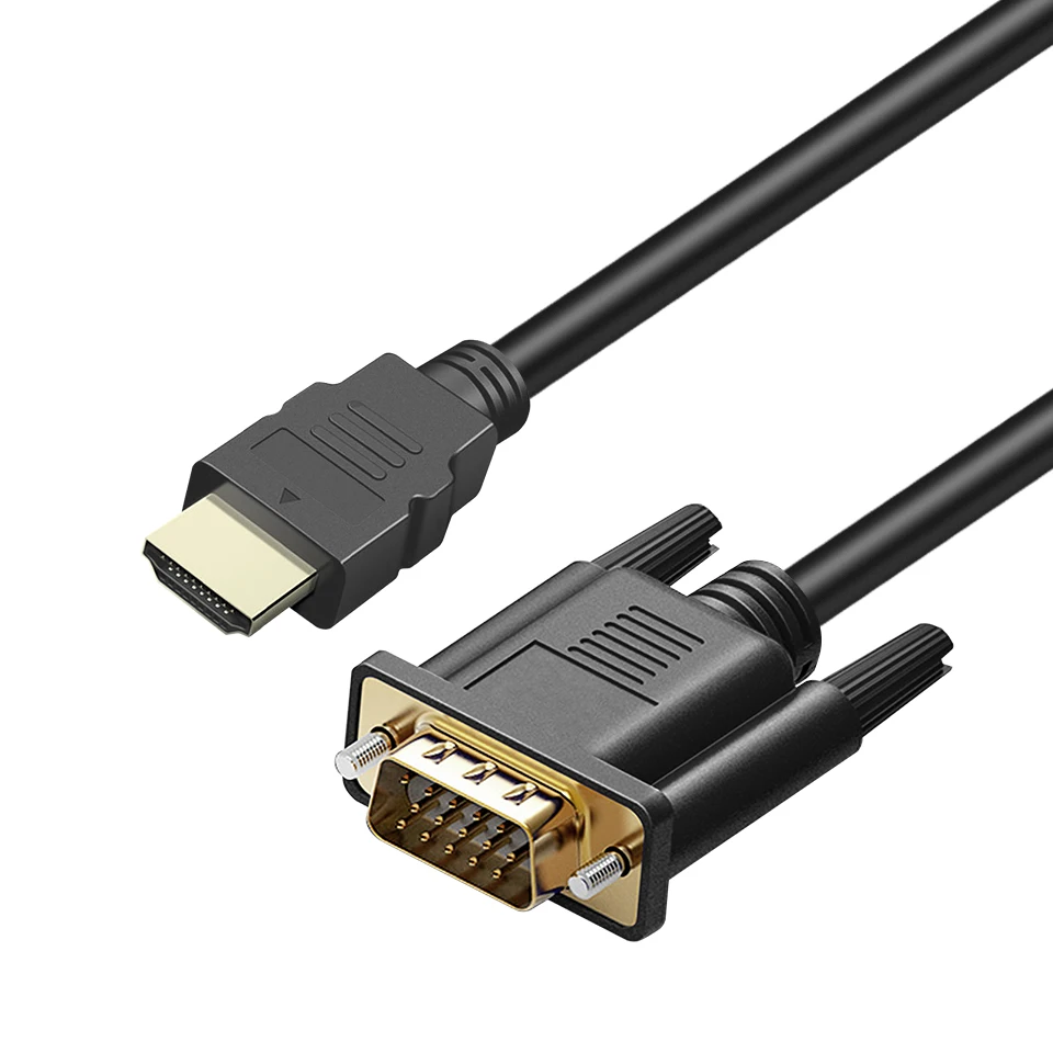 Фото Кабель HDMI-VGA со штекером на штекер с чипом 1 8 м кабель 6 футов для