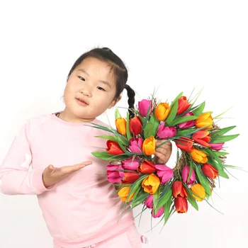 40CM Artificial Flower Tulip Wreath Door Garland Home Garden Wall Art Decoration For Home Graden Wedding
40CM Artificial Flower Tulip Wreath Door Garland Home Garden Wall Art Decoration For Home Graden Wedding