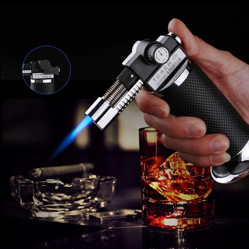 Butane Jet Torch Gas Lighters Turbo High Quality Fire Ignition Cigar Pipe Kitchen Lighter Windproof Outdoor Smoking Accessories
Butane Jet Torch Gas Lighters Turbo High Quality Fire Ignition Cigar Pipe Kitchen Lighter Windproof Outdoor Smoking Accessories