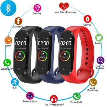M4 Smart Band Heart Rate Blood Pressure Monitor Fitness Bracelet Sport Smart Bracelet Smartband Activity Tracker Wristband
M4 Smart Band Heart Rate Blood Pressure Monitor Fitness Bracelet Sport Smart Bracelet Smartband Activity Tracker Wristband