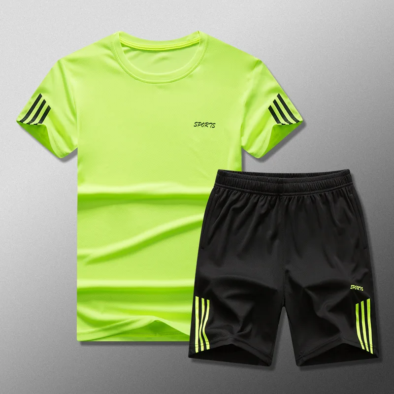 Sports Set Men's Shorts Short Sleeve T-shirt Trend Summer Loose-Fit Casual Two-Piece Set Summer Running Fitness Clothes
Sports Set Men's Shorts Short Sleeve T-shirt Trend Summer Loose-Fit Casual Two-Piece Set Summer Running Fitness Clothes