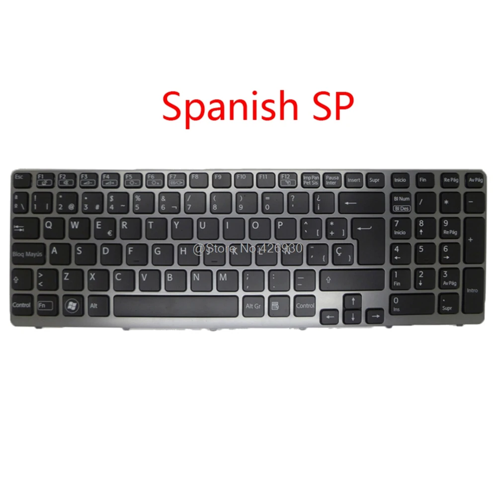 Laptop SP NE GK UK GR TR Keyboard For SONY VAIO SVE15 Series Nordic Greek United Kingdom Germany Turkey Spanish new | Компьютеры и