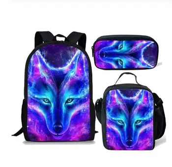 New 3pcs Set Girl Boy Backpack Purple Space Stars Galaxy Wolf Schoolbag College Student Mochila Rucksack Kid School Bags
New 3pcs Set Girl Boy Backpack Purple Space Stars Galaxy Wolf Schoolbag College Student Mochila Rucksack Kid School Bags