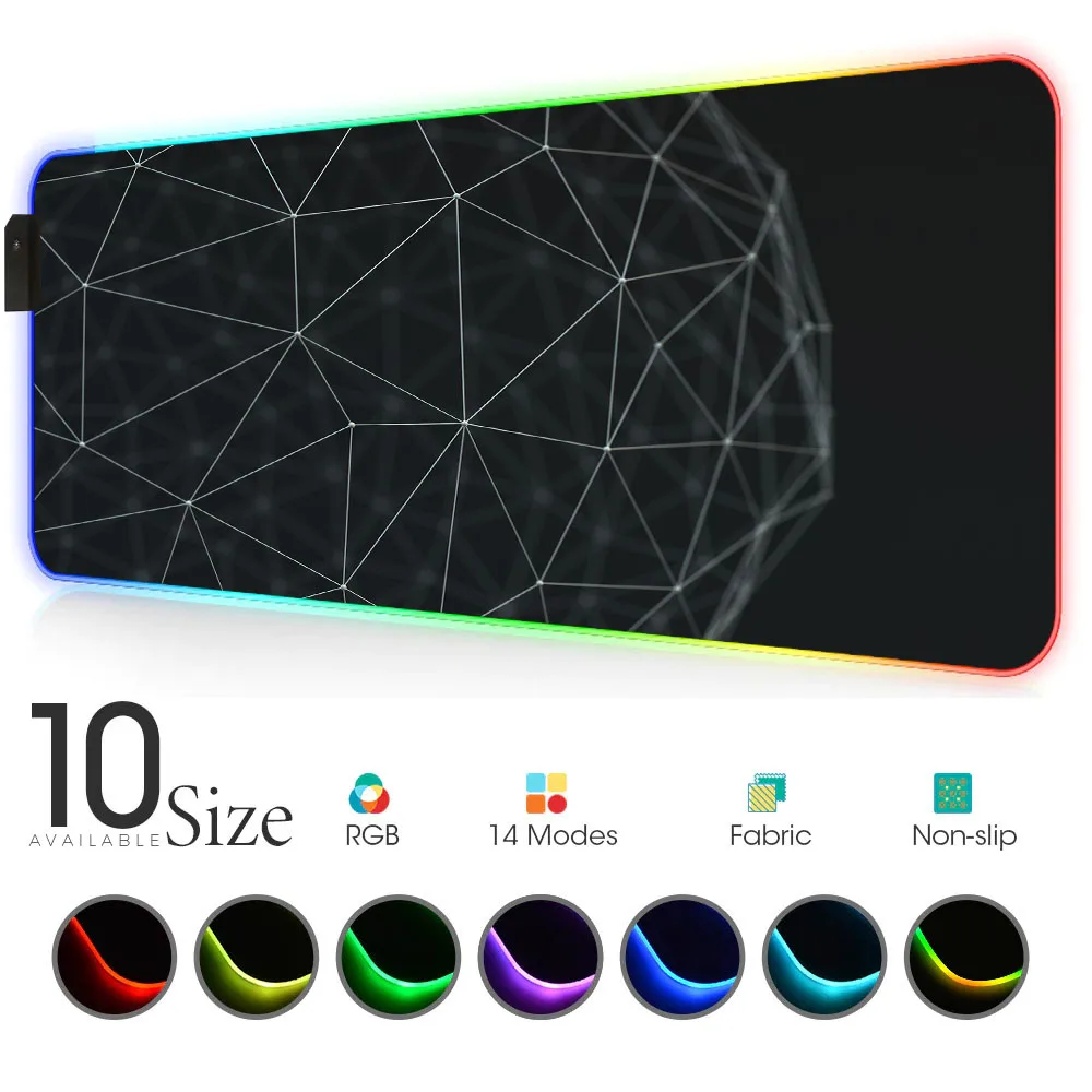 Geometric Black and White RGB Mouse Pads Gaming Accessories Large LED MousePad with Backlit Mat for Computer Pad Mouse Ergo
Geometric Black and White RGB Mouse Pads Gaming Accessories Large LED MousePad with Backlit Mat for Computer Pad Mouse Ergo