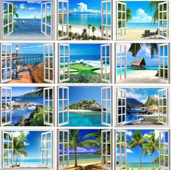 Yikexin Diamond Painting Window Landscape Full circular Rhinestones Art Diamond Embroidery Cross Stitch Home Decoration
Yikexin Diamond Painting Window Landscape Full circular Rhinestones Art Diamond Embroidery Cross Stitch Home Decoration