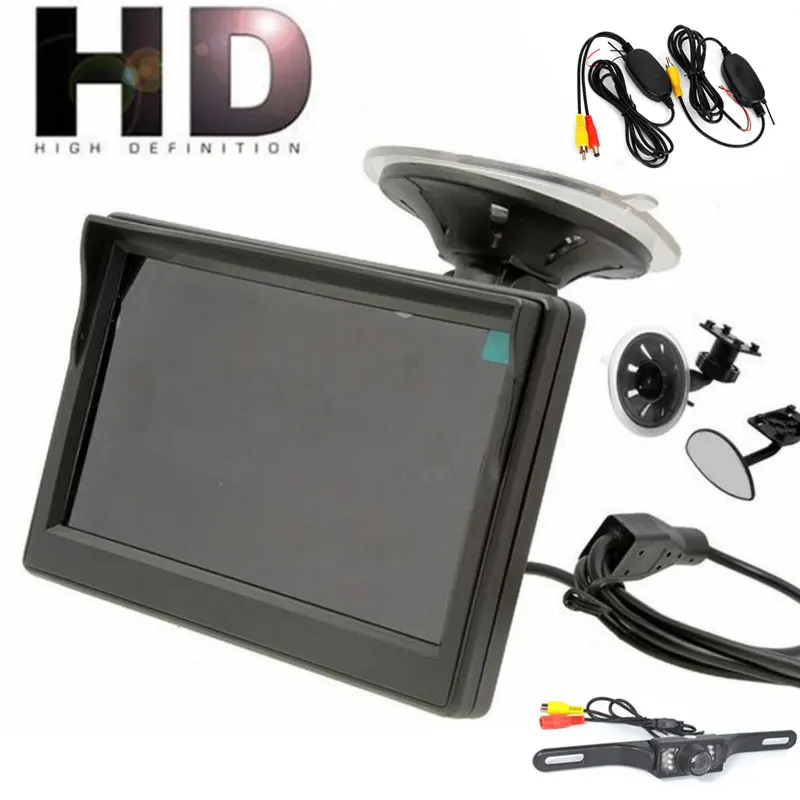 Universal Car Rear View Camera Reversing Parking System Kit 5 inch IR LED Rearview Monitor Waterproof Night Vision Backup Camera
Universal Car Rear View Camera Reversing Parking System Kit 5 inch IR LED Rearview Monitor Waterproof Night Vision Backup Camera