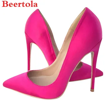 New Silk Women's Pumps Smooth High Heels Party Wedding Shoes Women Hot Black Rose Red Sexy Stiletto Pointed Toe Chaussures Femme
New Silk Women's Pumps Smooth High Heels Party Wedding Shoes Women Hot Black Rose Red Sexy Stiletto Pointed Toe Chaussures Femme
