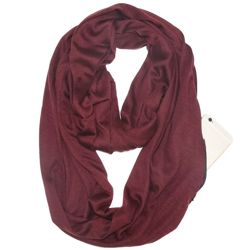 The Vault Infinity Scarf with Hidden Zip Pocket