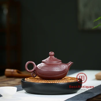 Yixing Zisha Teapot Purple Clay Teapots Handmade Shuangyu Xizhu 260cc
Yixing Zisha Teapot Purple Clay Teapots Handmade Shuangyu Xizhu 260cc