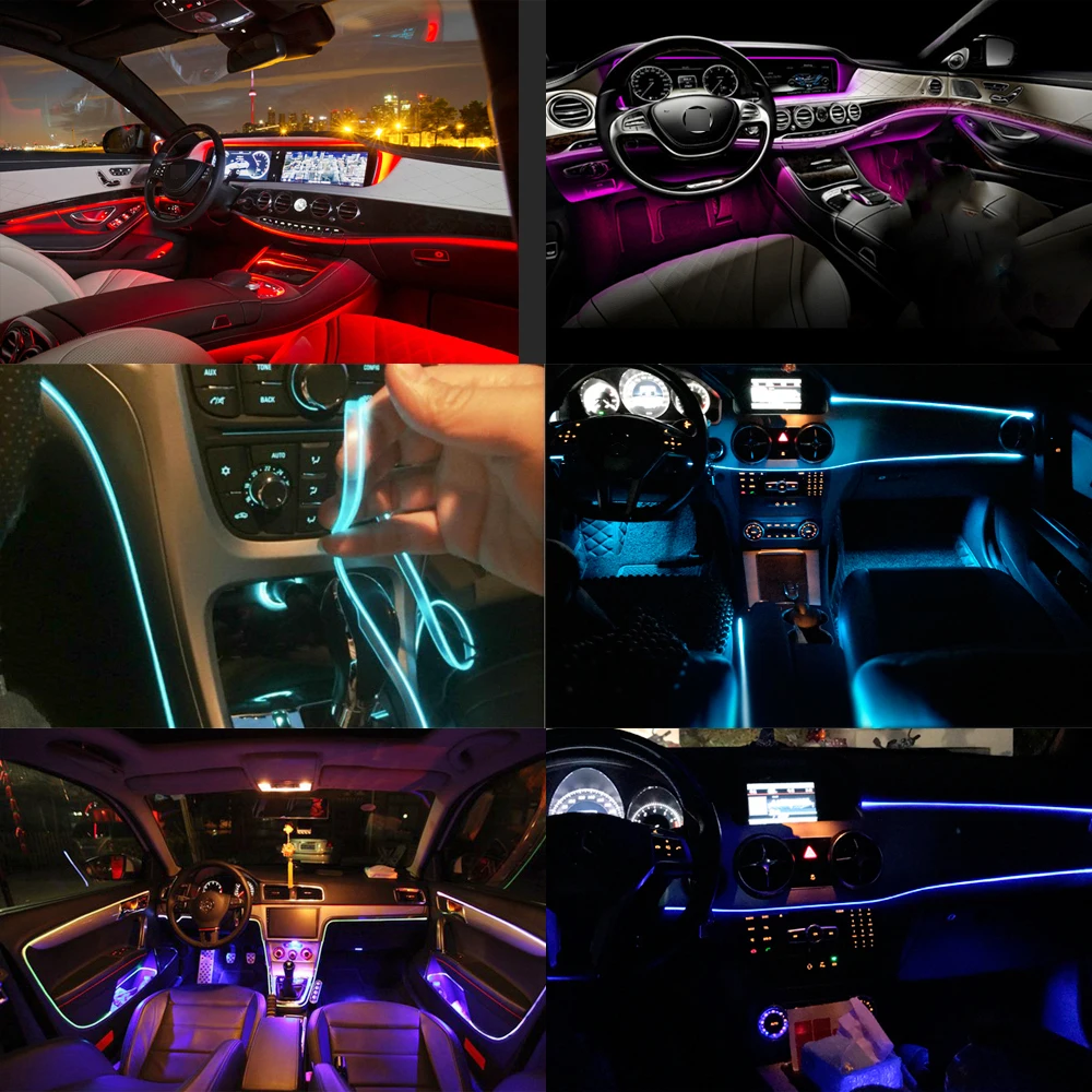 RGB Ambient Light LED Atmosphere Light 8 colors DIY For Car Interior Neon Strip Optical Fiber Super Bright Decorative Lamp 12V
RGB Ambient Light LED Atmosphere Light 8 colors DIY For Car Interior Neon Strip Optical Fiber Super Bright Decorative Lamp 12V