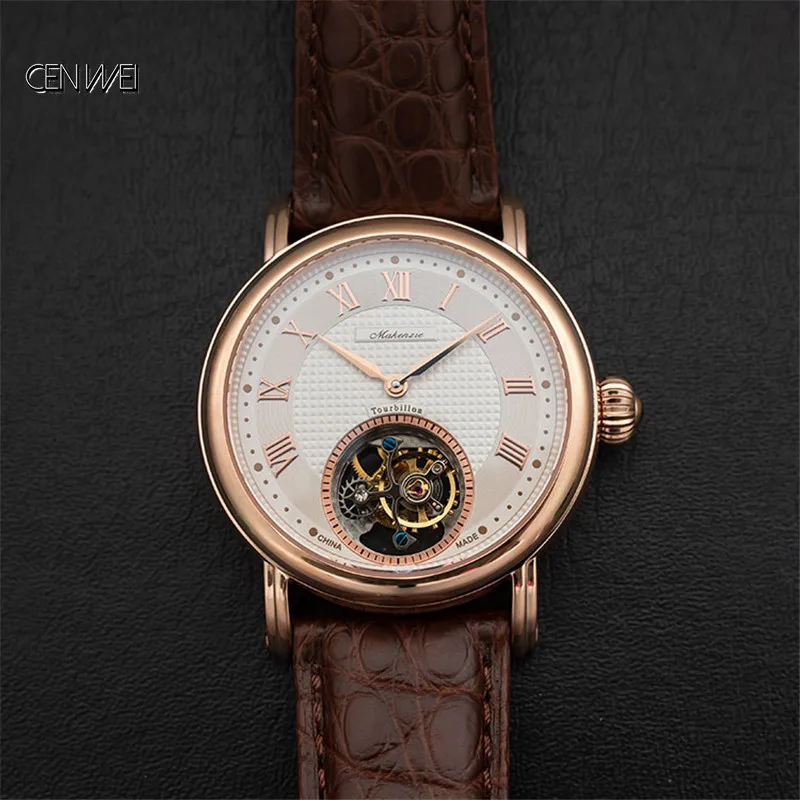 Мужские часы Tourbillon ST8000 мужские с механизмом турбийона водонепроницаемые