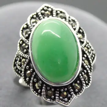 Fashion jewelry Retro17X22mm Green Jades Inlay Marcasite 925 Sterling Silver Ring 7/8/9/10
Fashion jewelry Retro17X22mm Green Jades Inlay Marcasite 925 Sterling Silver Ring 7/8/9/10