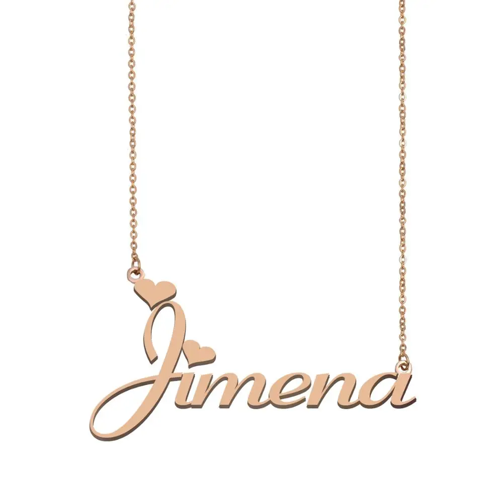 

Jimena Name Necklace , Custom Name Necklace for Women Girls Best Friends Birthday Wedding Christmas Mother Days Gift