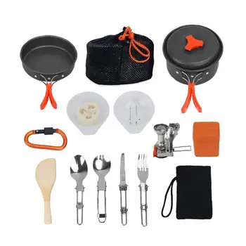 Camping Cookware Kit Backpacking Hiking Gear Cooking Equipment Lightweight Compact Durable Cook Set with Orange Handle 1set
Camping Cookware Kit Backpacking Hiking Gear Cooking Equipment Lightweight Compact Durable Cook Set with Orange Handle 1set
