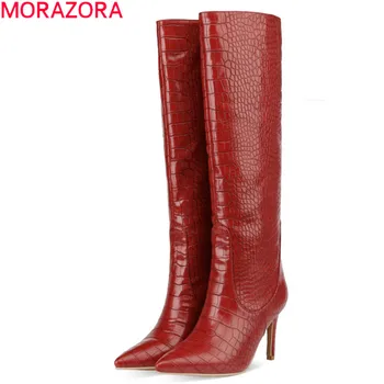MORAZORA 2020 New arrive winter knee high boots fashion pointed toe high heels boots high quality pu leather women boots
MORAZORA 2020 New arrive winter knee high boots fashion pointed toe high heels boots high quality pu leather women boots