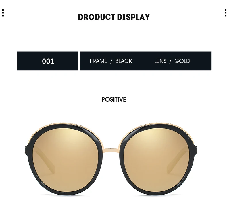 Women Sunglasses Frame Glasses Polariod Lens UV400 Polarized Sunglasses Women Fashion Round Frame Eyewear Glasses (22)