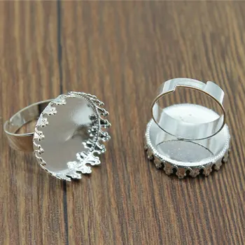 10pcs Round Glass Cabochon Crown Edge Adjustable Ring Settings Base Blank Bezels Jewelry DIY Craft Accessory
10pcs Round Glass Cabochon Crown Edge Adjustable Ring Settings Base Blank Bezels Jewelry DIY Craft Accessory