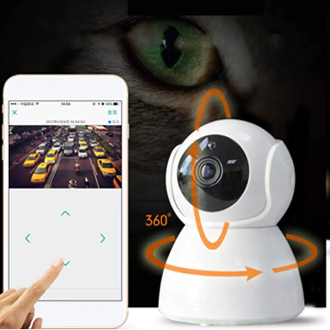 HD WiFi Security Wireless Surveillance Camera with Night Vision/Two-Way Audio Home for iOS Android Motion Detection
HD WiFi Security Wireless Surveillance Camera with Night Vision/Two-Way Audio Home for iOS Android Motion Detection
