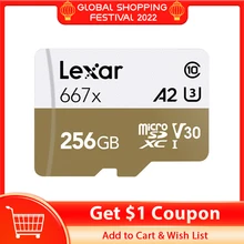 Lexar 256GB Micro SD Card SDXC Cards 667x UHS-I Cards TF Card Professional Memory Card 64GB U3 V30 A2 A1 Free shipping Lexar 256GB Micro SD Card SDXC Cards 667x UHS-I Cards TF Card Professional Memory Card 64GB U3 V30 A2 A1 Free shipping