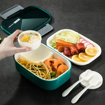 GESEW Portable Microwave Heating Lunch Box Healthy Material Partition Large Capacity Double-layer Bento Box Food Container
GESEW Portable Microwave Heating Lunch Box Healthy Material Partition Large Capacity Double-layer Bento Box Food Container