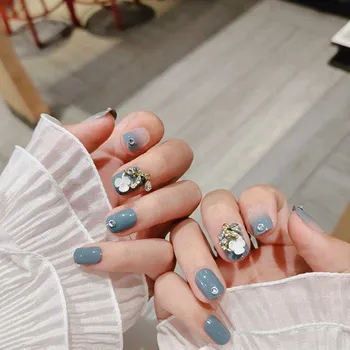 24pcs Fresh Temperament Inlaid Diamond Wearable Fake Nails with Glue Flower and Pendant Detachable Nail Beauty Tool TN
24pcs Fresh Temperament Inlaid Diamond Wearable Fake Nails with Glue Flower and Pendant Detachable Nail Beauty Tool TN
