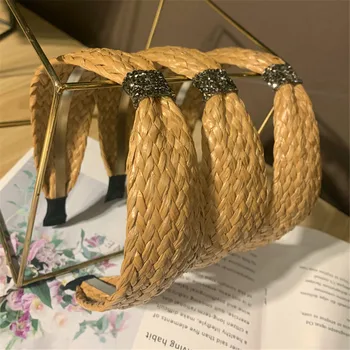 Summer Seaside Holiday Boutique Hairband Diamond Knot Headband For Women Girls Sweet High-end Handmade Hair Head Hoop Headdress 
Summer Seaside Holiday Boutique Hairband Diamond Knot Headband For Women Girls Sweet High-end Handmade Hair Head Hoop Headdress