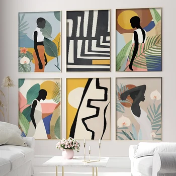 Abstract African Woman Flower Leaves Wall Art Canvas Painting Nordic Posters And Prints Wall Pictures For Living Room Home Decor
Abstract African Woman Flower Leaves Wall Art Canvas Painting Nordic Posters And Prints Wall Pictures For Living Room Home Decor