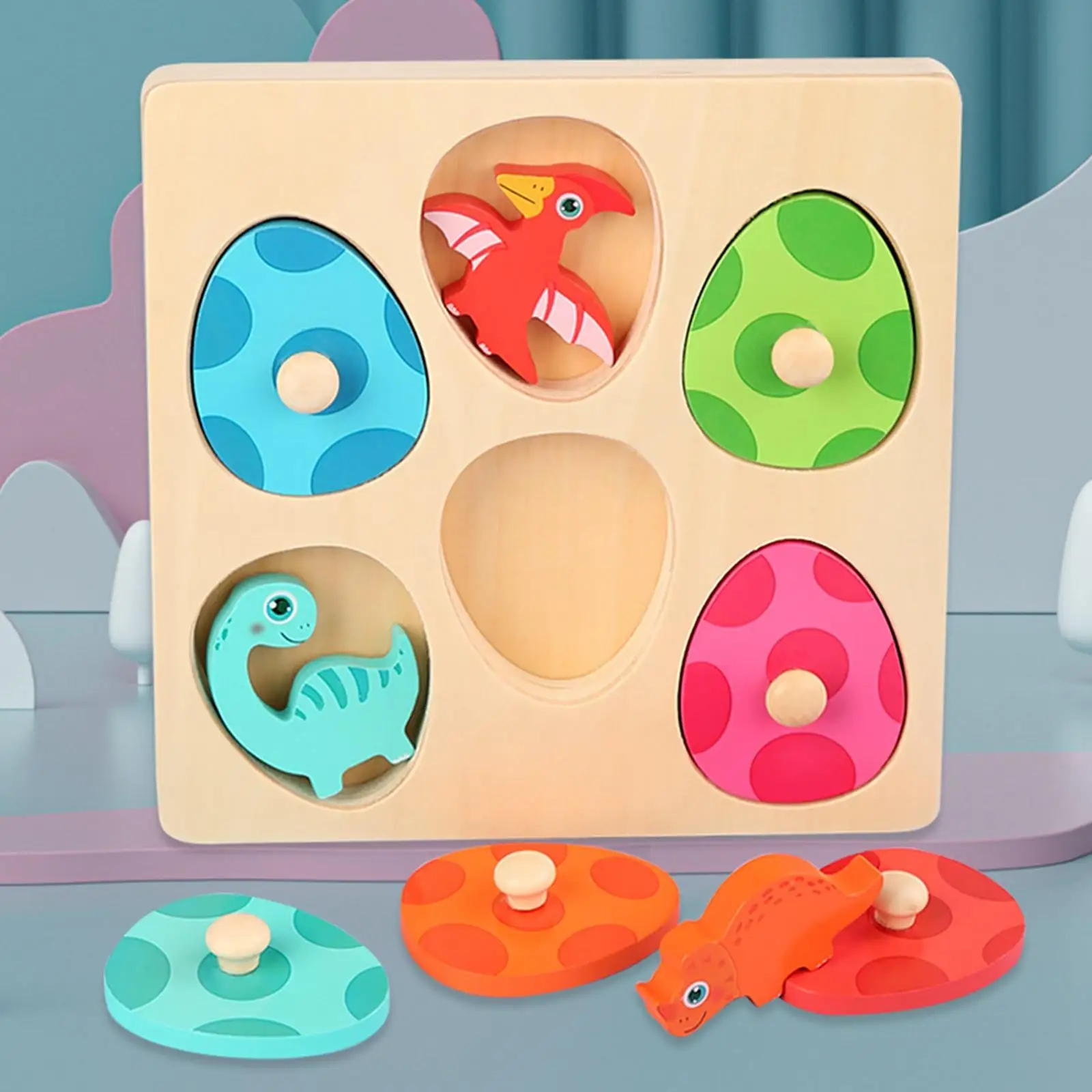 Фото Пазлы динозавр яйцо детские игрушки пазл Обучающие Монтессори для детей