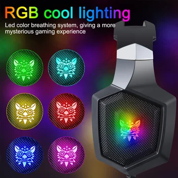 K8 Gaming Headset with Colorful LED Light + Microphone 3.5mm Jack Wired Over Ear Headphones for PC Computer Laptop PS4 Gamer
K8 Gaming Headset with Colorful LED Light + Microphone 3.5mm Jack Wired Over Ear Headphones for PC Computer Laptop PS4 Gamer