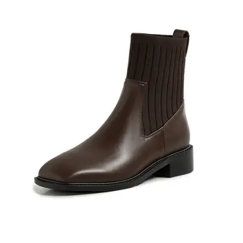Punk Women Warm Ankle Boots Female Knitting Genuine Leather Motorcycle Boots low heels Night Club Shoes Woman Autumn Winter
Punk Women Warm Ankle Boots Female Knitting Genuine Leather Motorcycle Boots low heels Night Club Shoes Woman Autumn Winter