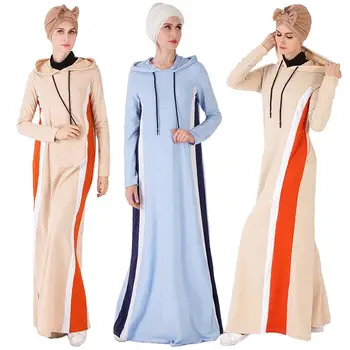 Women Muslim Casual Sport Hoodie Patchwork Long Sleeve Maxi Dress Abaya Kaftan Loose Robe Sweatshirt Clothing Jilbab Fashion 
Women Muslim Casual Sport Hoodie Patchwork Long Sleeve Maxi Dress Abaya Kaftan Loose Robe Sweatshirt Clothing Jilbab Fashion