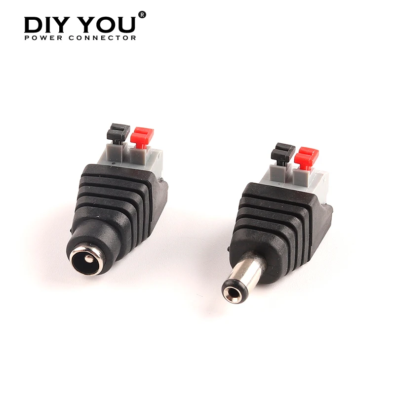 Быстроразъемный Штекерный разъем постоянного тока 2 1*5 5 мм питания без сварки