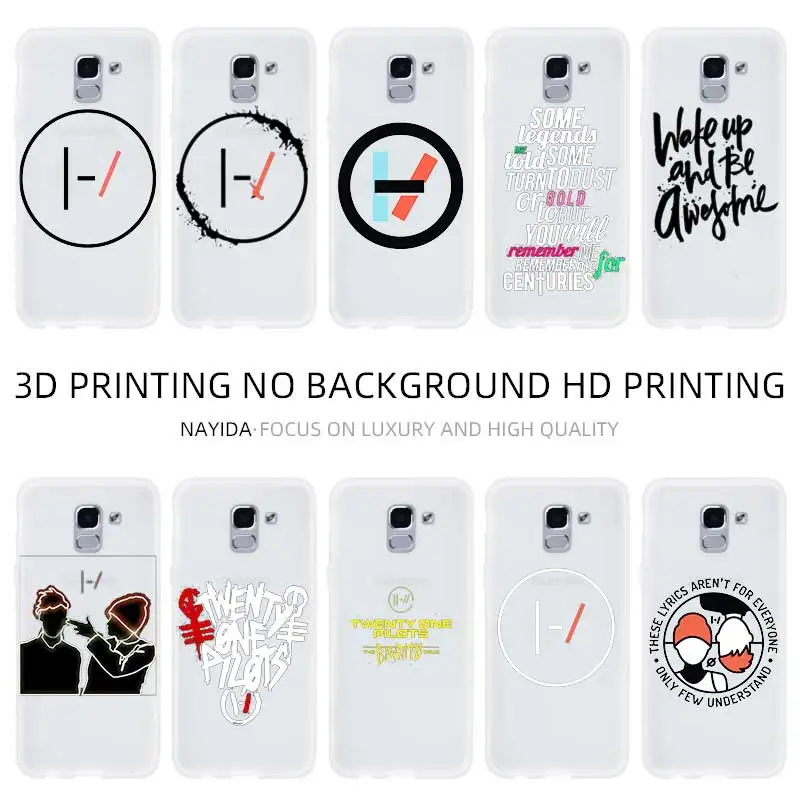case Soft Cover TPU For Samsung Galaxy J6 J8 J5 J7 J4 Plus 2018 2016 2017 EU Prime Pro CORE Twenty One Pilots Pattern | Мобильные