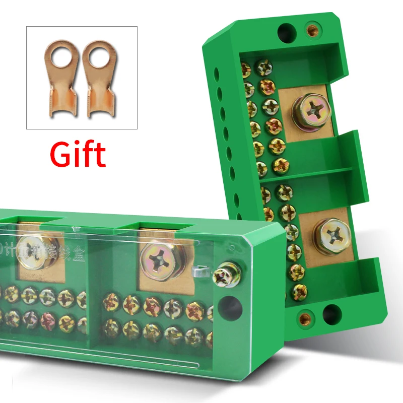 1pcs Connection Distribution Box 2-in 12-out Three phase Green Terminal Block Row Junction Metering Box Part Line
1pcs Connection Distribution Box 2-in 12-out Three phase Green Terminal Block Row Junction Metering Box Part Line