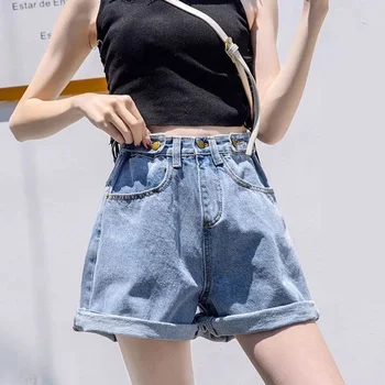 High Waist Jeans Shorts Women Summer All-match Casual Wide Leg Short Pants New 2020 Korean Style Streetwear Denim Hot Pants P578
High Waist Jeans Shorts Women Summer All-match Casual Wide Leg Short Pants New 2020 Korean Style Streetwear Denim Hot Pants P578